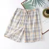 Pantalones de Pijama de Algodón Shorts para Casa Se Pueden Usar Verano Frescos y Suaves Pareja Delgados Tallas Grandes Simples Pantalones Prellis
