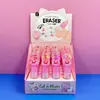 Goma de Garra de Gato de Celebridad de Internet para Niños Niñas Lindas Estudiantes Creativos de Primaria con Forma Giratoria Limpia Goma de Labial Grande