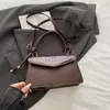 Bolsa de Mão Tendência Elegante Cor Sólida Simples 2026 Inverno Nova Casual Temperamento Ombro Único Transversal Pequena Quadrada Bolsa Feminina