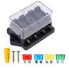 12V24V caminhão do carro 4 vias lâmina fusível bloco caixa fusível unidade fivela assento 4 vias única fileira caixa fusível