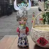 Adornos con Muñecas de Tela, Muñecas Miao, Nuevos Recuerdos, Muñecas Étnicas de Doble Pierna Especiales Hechas a Mano para Viajes