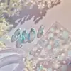 Adesivos de Unha com Glitter Transfronteiriços Estilo Luxo de Inverno Decalques de Unha Materiais de Decoração de Floco de Neve de Alta Qualidade Strass para Unhas