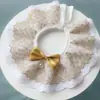 Cachecol para gato de estimação toalha para saliva de gato babador de cachorro babador de renda para pet coleira de gato