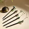 Novo Pente de Madeira Estilo Chinês para Mulheres, Pente de Madeira Falsa de Sândalo Preto de Alta Qualidade, Acessório de Cabelo para Coques, Qipao, Hanfu