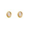 Pendientes Retro de Piedra Ojo de Tigre 2024 Pendientes Ovalados Simples de Moda para Mujer Otoño e Invierno Lujo Accesible Pendientes de Aguja de Plata 925 de Gama Alta