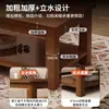 Mueble de TV Estilo Europeo Minimalista Moderno Dormitorio Apartamento Pequeño Mesa de Café Mini Combinación Sala de Estar Soporte de TV de Madera Maciza Gabinete de Piso