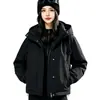 Jaqueta com Capuz da Moda Nova de Inverno 2026, Casaco de Algodão Quente Versátil Estilo Coreano, Parka Feminina, Roupa Externa Feminina