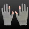Guantes Negros de Nylon con Puntos y Diseño sin Dedos, Compatibles con Pantalla Táctil, Antideslizantes, Resistentes al Desgaste, Transpirables, Resistentes a Perforaciones, Guantes de Protección Laboral con Recubrimiento de Puntos
