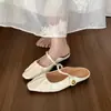 Meias Pantufas Fechadas de Cetim Estilo Coreano para Mulheres, Mules Fechadas da Moda de Verão, Pantufas Frescas Estilo Fada