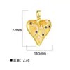 Transfronterizo Europeo y Americano Más Vendido Cobre Chapado en Oro Microincrustado Circonita Corazón de Mamá Día de la Madre DIY Pulsera Collar Colgante Lujo Ligero