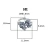 Plata de Ley S925 Abalorio Separador de Mariposa Flor de Rosa Anillo de Presión Cuentas Sueltas Cuerda Trenzada DIY Accesorios para Pulseras de Perlas de Cristal