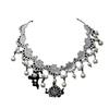 Collar de Encaje Blanco Estilo Coreano Nupcial Colgante de Diamante Brillante Diadema Accesorios para el Cabello Collarín para el Cuello Collar Gargantilla para Niñas