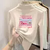 Y2348# camiseta interior para niñas primavera y otoño nueva camiseta de manga larga de otoño para bebés camiseta de terciopelo para principios de otoño para niños