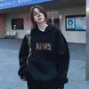 Sudadera con capucha Retro Europea y Americana para Mujer, Estilo Delgado de Otoño e Invierno, Marca Trendy Petite Chaqueta Oversize de Nicho