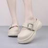 2024 Primavera Nuevo Conjunto Casual Cómodo Zapatillas de Media Suela Gruesa Sandalias y Zapatillas de Moda de Suela Suave para Mujer Suela de Plataforma