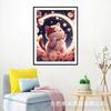 Pintura de Diamantes Punto de Cruz DIY Hecho a Mano Venta Caliente en Amazon Estilo Japonés Flor de Cerezo Rosa Gato Lindo Animal Sala de Estar
