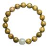 Pulsera de sándalo verde natural para hombre y mujer, pulsera de jade Hetian retro Wenwan para jugar, pulsera elegante y sencilla