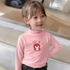 Camiseta interior nueva de otoño e invierno 2023 para niños, de terciopelo cálido, manga larga, para niños medianos y grandes, niños y niñas, bebé, top interior