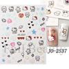 Nuevas pegatinas de arte de uñas al por mayor ins red de internet para niños divertidas graffiti dibujos animados viento lindo gato oso pegatinas para uñas con pegamento trasero