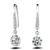 Desejo comércio exterior venda quente brincos de pedra de diamante nu joias da Coreia Atacado cristal natural moda brincos de joias de prata