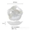 Prato de flor cristal prato de frutas casa leve suporte de lanche de luxo simples prato de lanche estilo de alta aparência Pearl plate