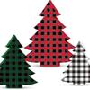Laço de Xadrez Transfronteiriço para Artesanato em Madeira DIY, Decorações de Natal Exquisitas e Estilosas Disponíveis em Várias Cores