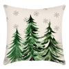 Funda de almohada navideña transfronteriza, funda de almohada navideña, estampado de cáñamo de árbol de Navidad, decoración de residencia de alces, funda de almohada festiva