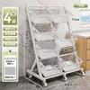 Prateleira de Armazenamento de Cozinha de Chão Multi-Camadas Frutas e Vegetais Cesta de Vegetais Multifuncional Armazenamento de Lanches para Sala de Estar Metabo