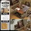 Mesa cuadrada de madera maciza tallada a mano, mesa cuadrada para jugar Guandan, mesa de centro, mesa de mahjong plegable, mesa de comedor pequeña para uso doméstico