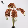 Venta Directa de Fábrica: Orquídea Phalaenopsis Artificial Pequeña, Flor Artificial, Color Otoñal Maillard, Decoración para el Hogar, Accesorios para Arreglos Florales