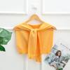 Xale de Tricô com Tira de Renda Cadarço Gola Falsa Estilo Coreano Dongdaemun Feminino Xale para Ar Condicionado Nó Gola Falsa Manga Ombro