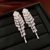 Pendientes de Plata Electrodorado con Aguja Real de Oro de 14 Quilates con Borla Geométrica Estilo Palacio Francés Pendientes de Moda de Lujo Ligero Pendientes de Gama Alta