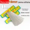 Lâminas de Estilete Jiahe A-100 Lâminas de Estilete Espessadas de 18mm para Uso Industrial Lâminas de Estilete para Papel de Parede 10 Peças/Caixa