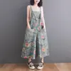 2026 Europeu e Americano Retrô Novo Estilo Amazon Aliexpress Macacão Estampado 3D Plus Size com Suspensórios e Calça Cropped para Férias Transfronteiriças