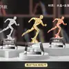 Trofeo de Cristal Personalizado y Medalla para Carrera de Relevos, Juegos Deportivos, Maratón y Campeonato de Carrera de Larga Distancia