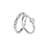 Diseño de anillo de pareja de anillo de Mobius, anillo ajustable para hombres y mujeres, regalo de San Valentín, regalo de alta gama para San Valentín