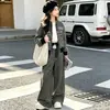 Conjunto de otoño 2026 para niña, nuevo conjunto a rayas, chaqueta cárdigan infantil, conjunto de dos piezas elegante y a la moda para primavera y otoño para niñas