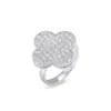 Anillo para Mujer Estilo Europeo y Americano con Circonita Microincrustada, Anillo de Joyería con Diseño Floral Colorido Dulce de Nicho