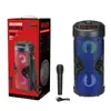Altavoz Bluetooth Modelo Privado Transfronterizo con Altavoces Duales, Subwoofer, Audio Portátil para Exteriores, Micrófono Inalámbrico para Karaoke, Altavoz con Ranura para Tarjeta