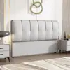 2025 Novo Modelo Luxo Leve Moderno Minimalista De Chão Cabeceira de Cama de Casal de Madeira Maciça com Estofamento Macio Encosto de Madeira Integrado Venda por Atacado