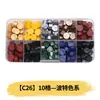 Perlas de cera octogonales, 100 estilos en compartimentos separados, perlas de cera para sellos de cera, empaque de caja de color mixto, venta al por mayor
