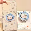 Camada Única Urso Maçã Azul Adequado para Capa de Celular Iphone16Pomax Apple 15Pr 14 Novo Estilo 13 Desenho Animado 12