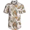 Nueva Camisa Casual Holgada Estilo Hawaiano con Estampado Floral Juvenil