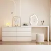 Penteadeira quarto moderno minimalista cômoda luz integrada luxo armário de cabeceira armário de toucador mesa de maquiagem retrátil armário de armazenamento