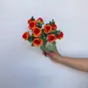 Buquê Artificial de Rosa de Eucalipto Decoração de Casamento Casa Flor de Plástico Flor Artificial Decoração 10 Rosas Pequenas
