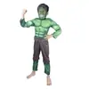 Disfraces de Halloween para Niños Capitán América Hulk Hombre Murciélago Hombre Araña Iron Man Cosplay Traje Musculoso