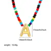 Explosiones transfronterizas de Amazon Europa y Estados Unidos collar de 26 letras acero inoxidable letra burbuja regordeta collar en inglés