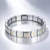 Módulo de Pulsera con Patrón de Estampado Italiano Patrón Clásico Corazón Chapado en Oro Estrella de Cinco Puntas Flor de Ciruelo Pulsera Molde Novedoso