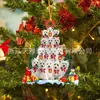 Adorno Colgante Navideño de Personalidad Mariposa Panda Perro Gato Colgante Acrílico Plano Fiesta Puerta Espejo Decoración