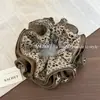 Moda Retro de Principios de Otoño Cuatro Capas Estampado de Leopardo Satín Lazo Grande para el Pelo Tipo Intestino Sensación de Alta Gama Flor para Moño Lazo para Cola de Caballo Accesorios para el Cabello